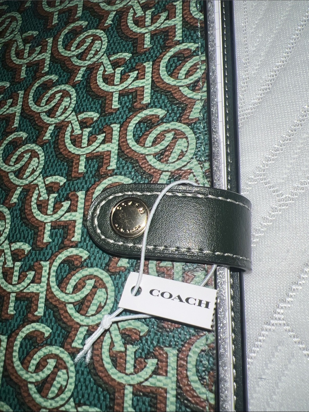 Coach Teal and Brown Signature Monogram Journal - Picture 11 of 11